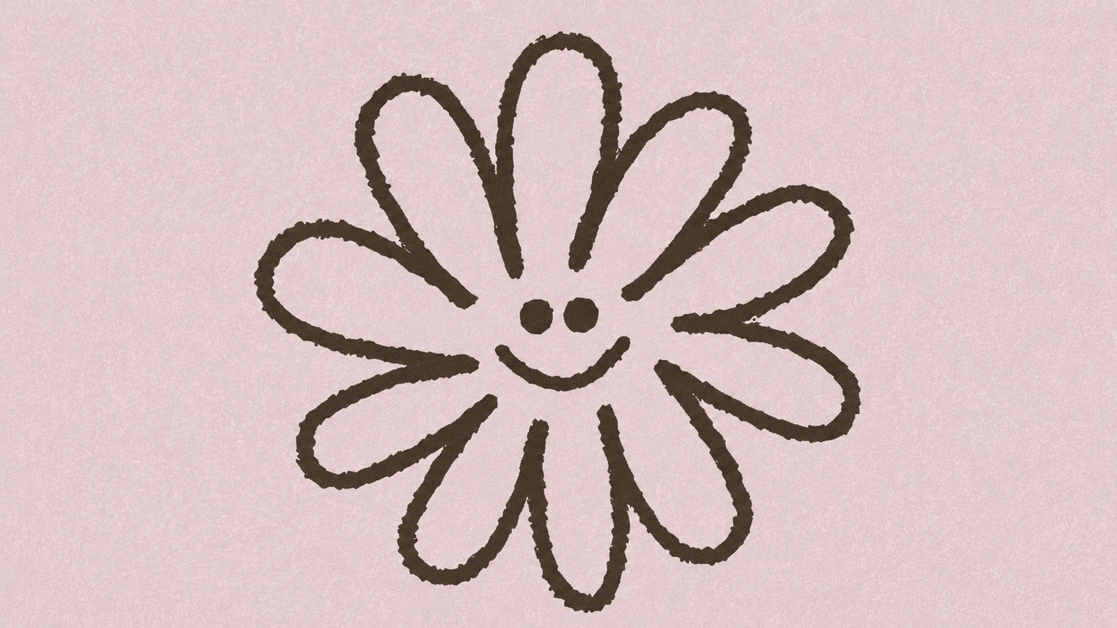 Microsoft AI — smiling flower on pink background